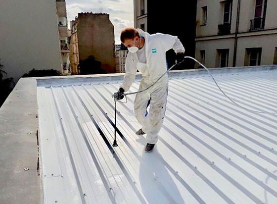 Peinture toiture étanche Cool Roof, peinture réfléchissante blanche, anti  chaleur PROCOM 2.5 litres-Blanc